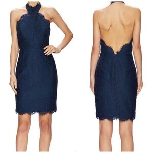 Keepsake Blue Sublime Dreams Scalloped Lace Dress NWT